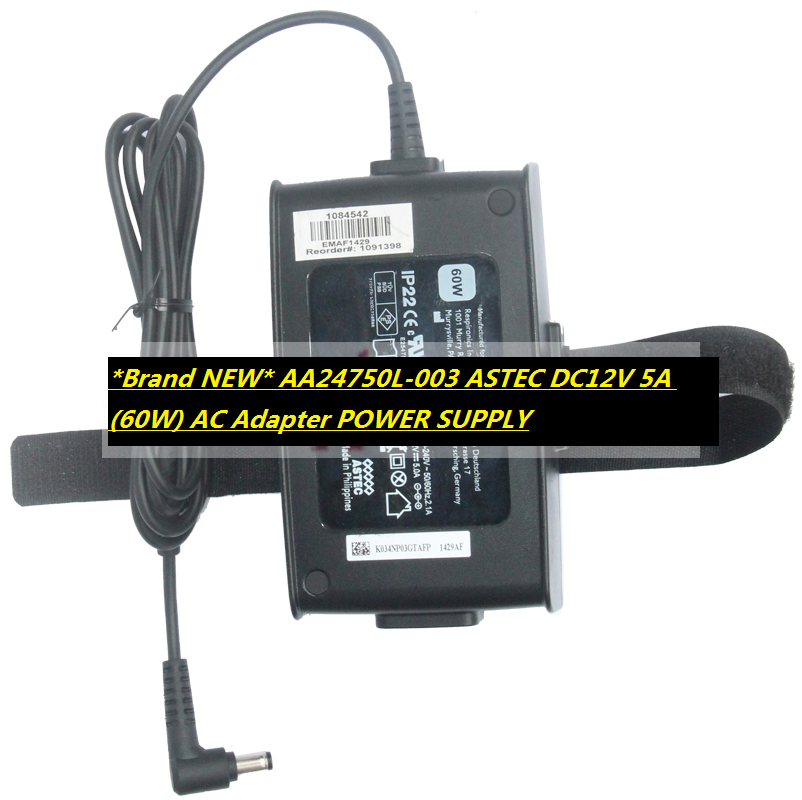 *Brand NEW* AA24750L-003 ASTEC DC12V 5A (60W) AC Adapter POWER SUPPLY